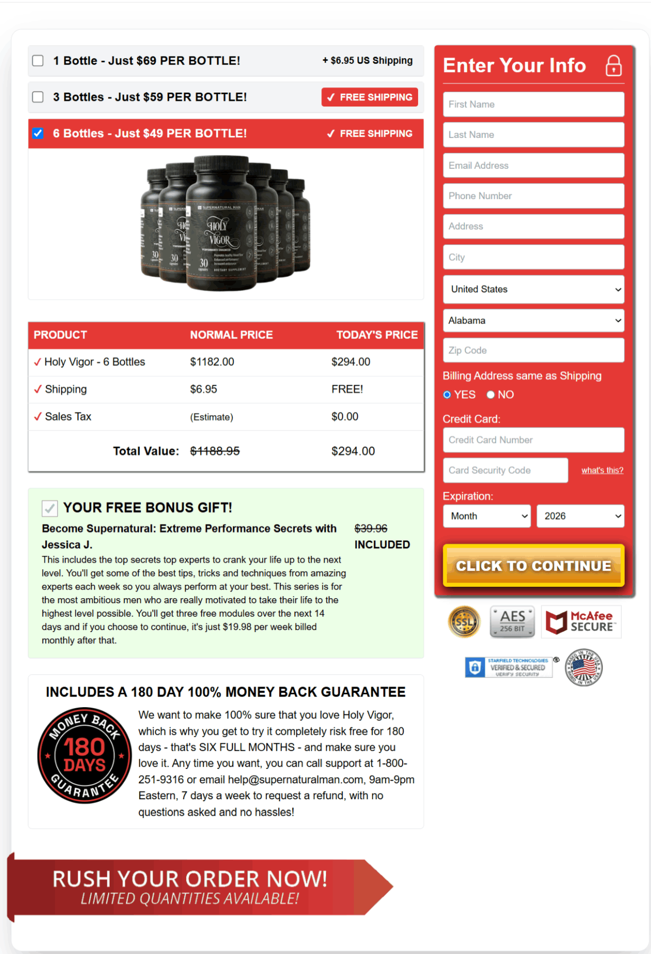 holy vigor secure checkout